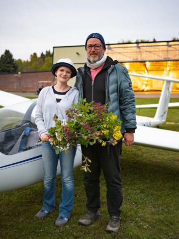 Lilija nach ihrem ersten Alleinflug
