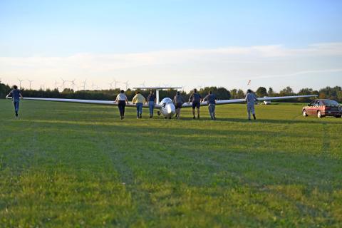 Flugbetrieb in Bergheim
