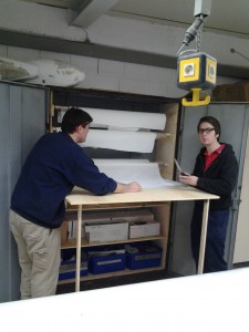 Der neue Glas-Schrank im Einsatz